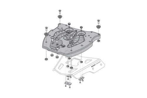 SW-Motech Alu-Rack adapterilevy TraX-Topcase Kuituvahvisteinen Nylon musta