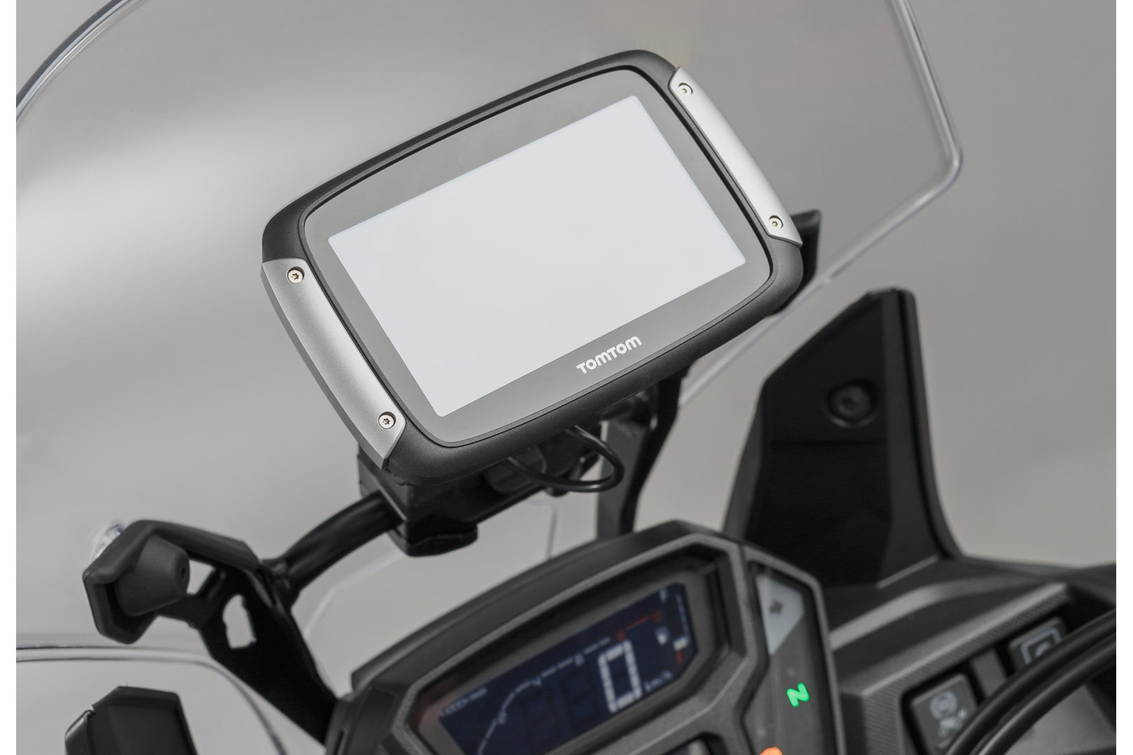GPS mount for crossbar Ø 10/12 mm – Black.