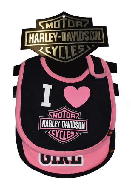 Harley-Davidson BABY GIRL 2 PACK FEEDING BIBS