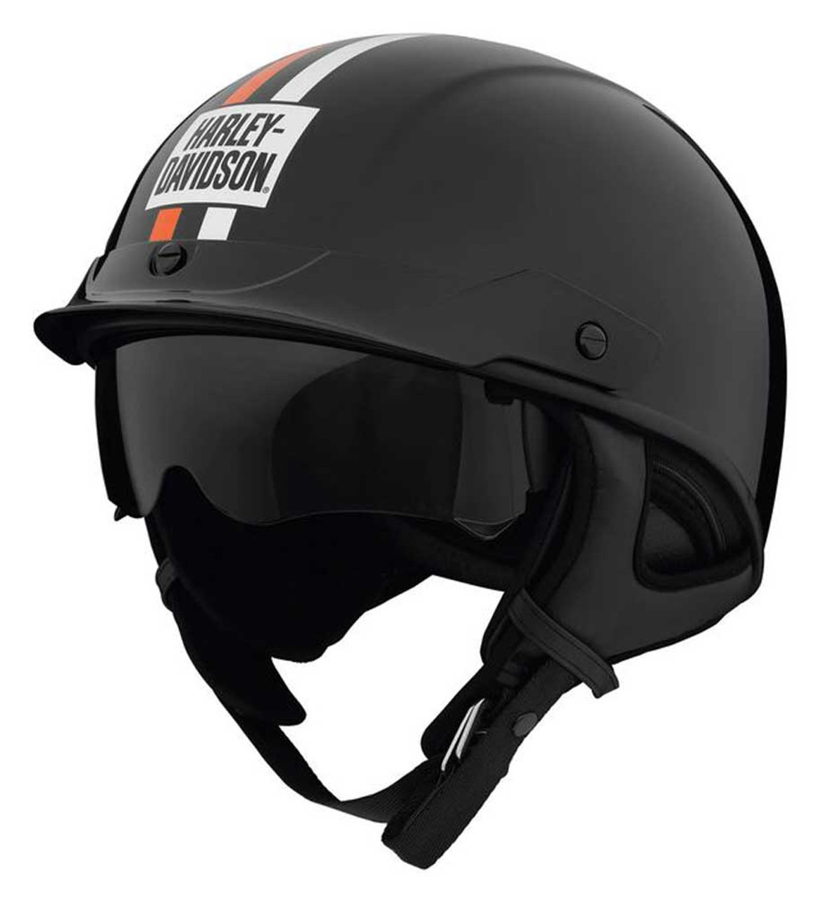 Harley-Davidson Pearson Ultra-Light Sun Shield J03 Half Helmet Musta
