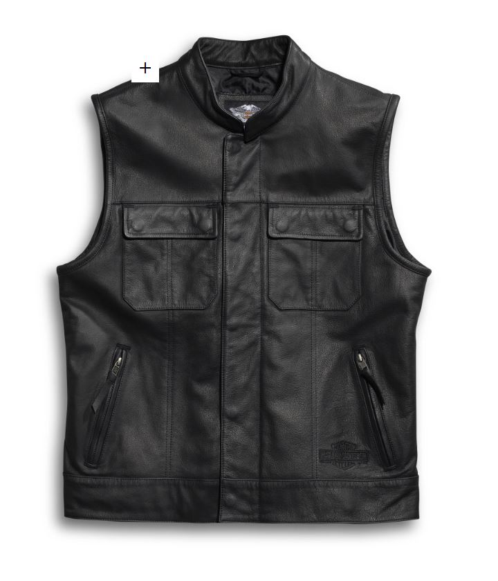 Harley-Davidson Men’s Foster Leather Vest – Tall