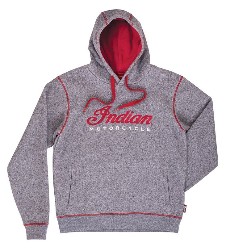 Indian Motorcycle Logo Hoodie, miesten harmaa huppari