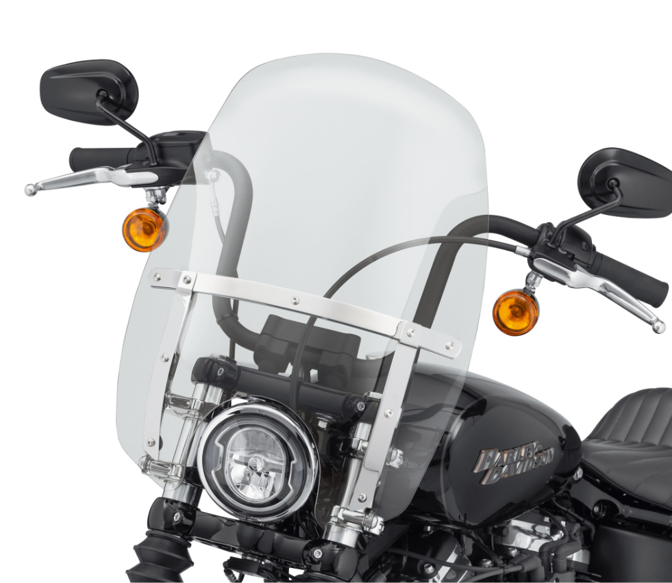Harley-Davidson Wind Splitter Quick-Release Compact 18 in. Windshield – 57400337