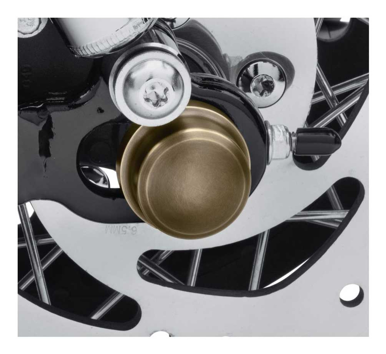 Harley-Davidson Brass Finish Rear Axle Nut Covers Sportster
