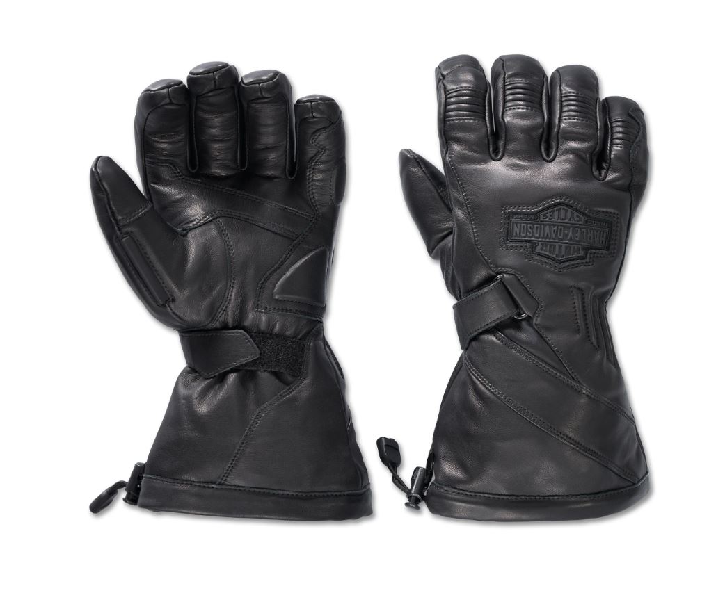 Harley-Davidson Men’s Circuit II Waterproof Leather Gauntlet Gloves