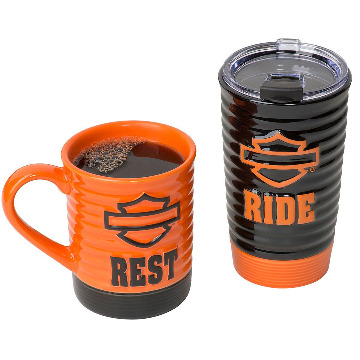 H-D Ride & Rest Travel/Coffee Mug Gift Set