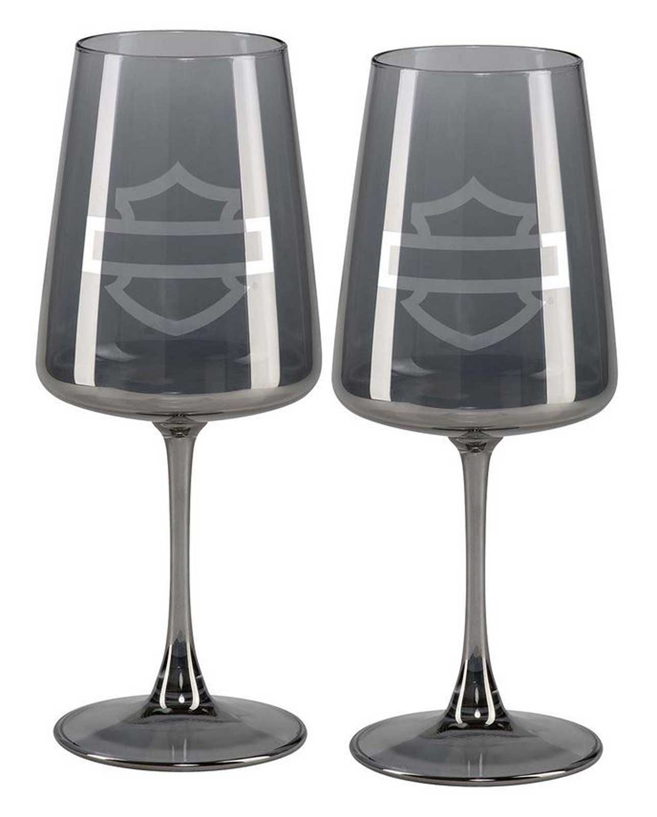 H-D B&S Smoke Grey Wine Glass Set