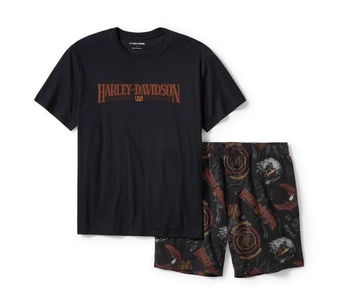 Harley-Davidson® Shorts Eagle Black Men’s Pajamas