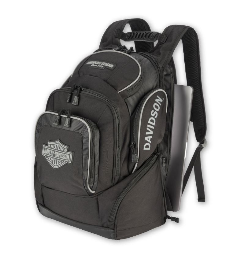 Harley-Davidson Legend Backpack – Black w/ Silver