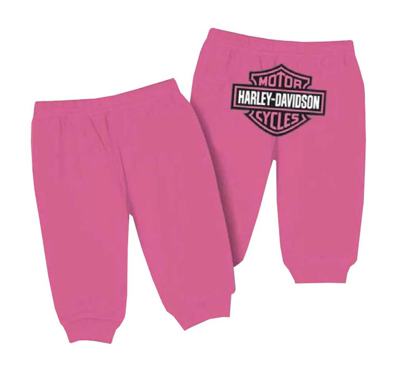 Harley-Davidson Baby Girls’ Interlock Glitter Bar & Shield Pants