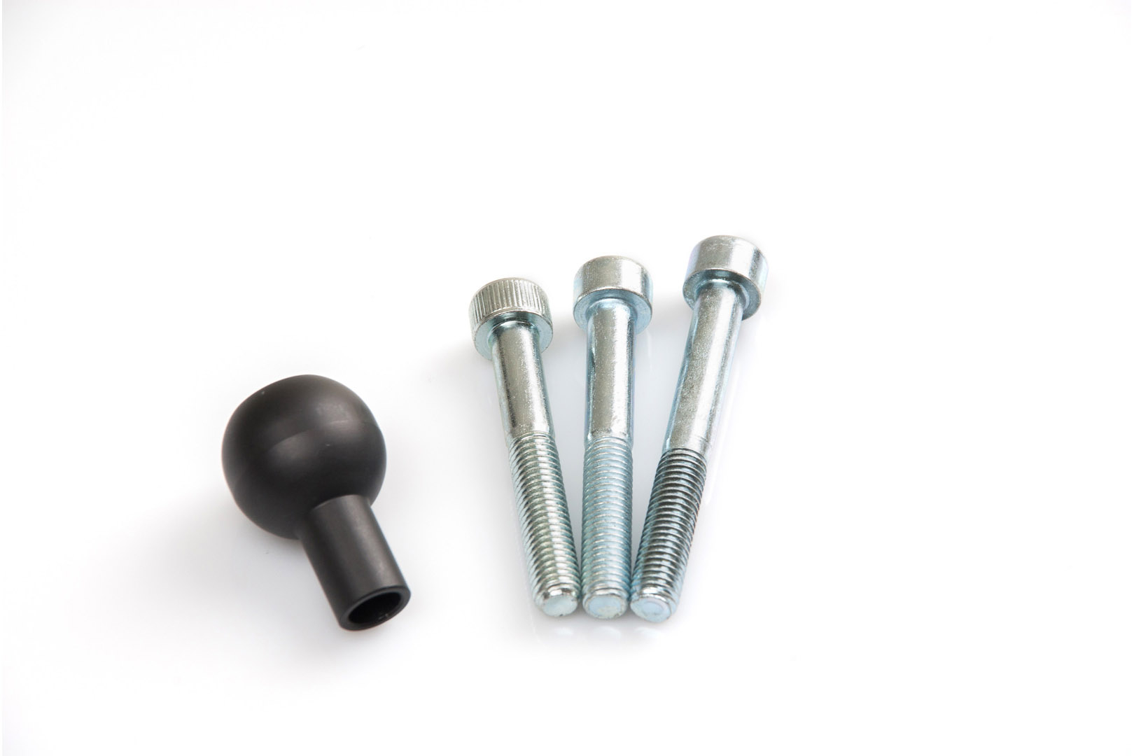 1″ ball for M8 thread – For RAM arm. Black.