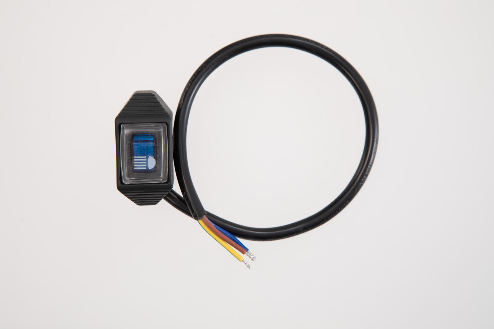 EVO high beam switch for cockpit – For high beam. Bright blue.