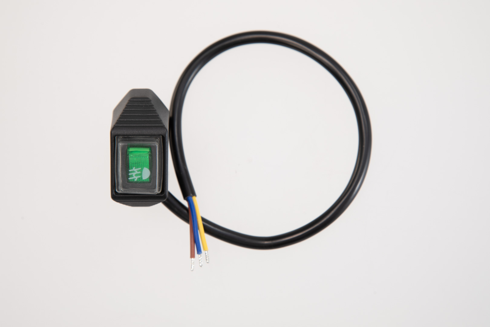 EVO fog light switch for cockpit – For fog lights. Bright green.