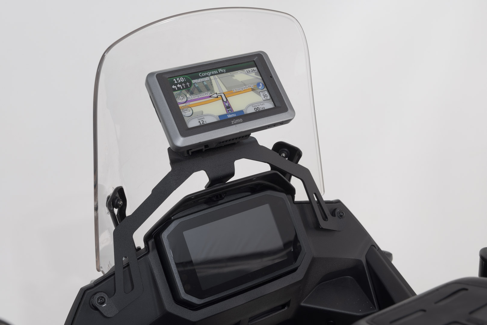 GPS mount for cockpit – Black. Honda XL750 Transalp (22-24).