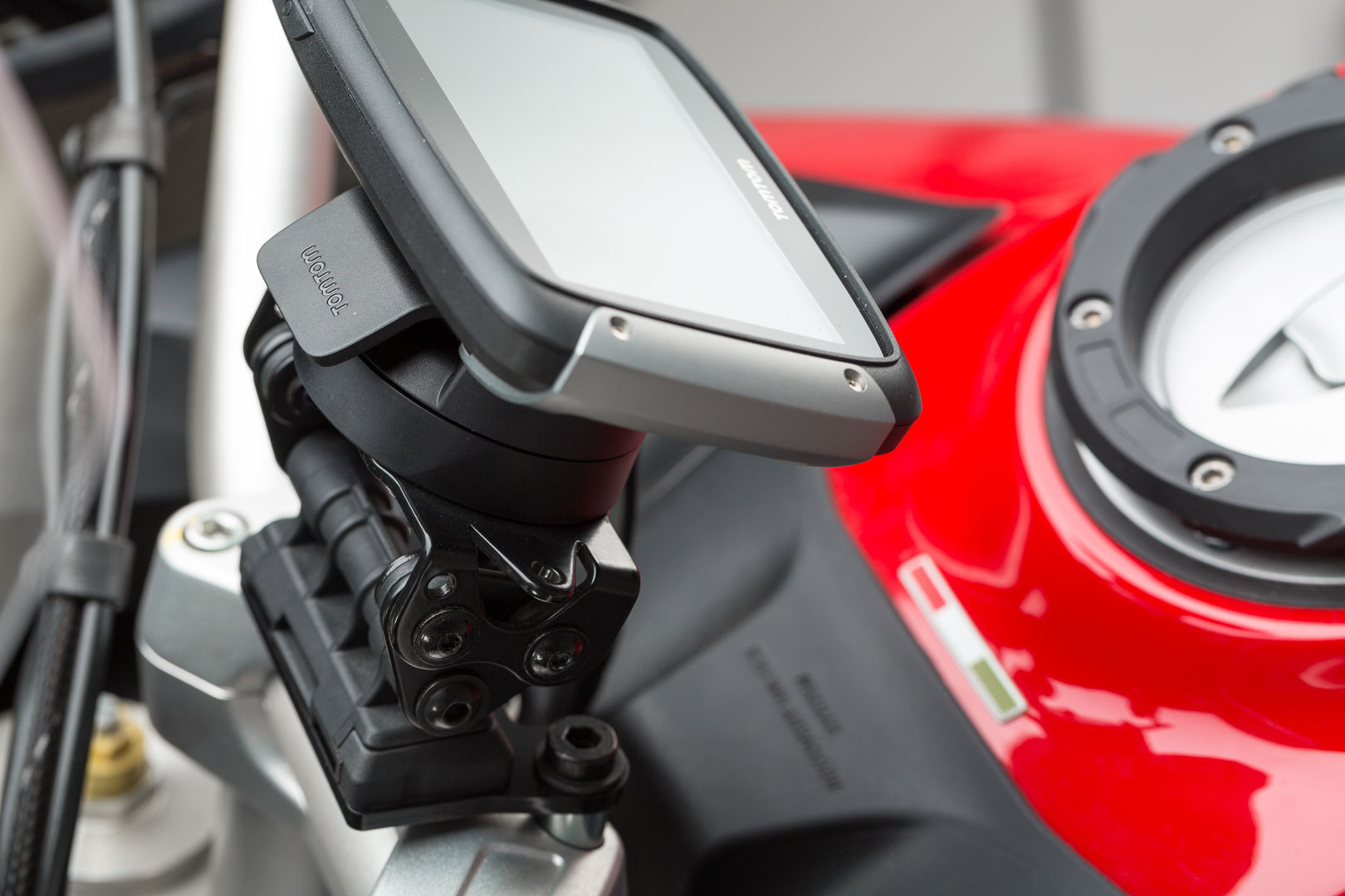 GPS mount for handlebar – Black. Ducati Multistrada 1200/ 950/ 1260/ V2.