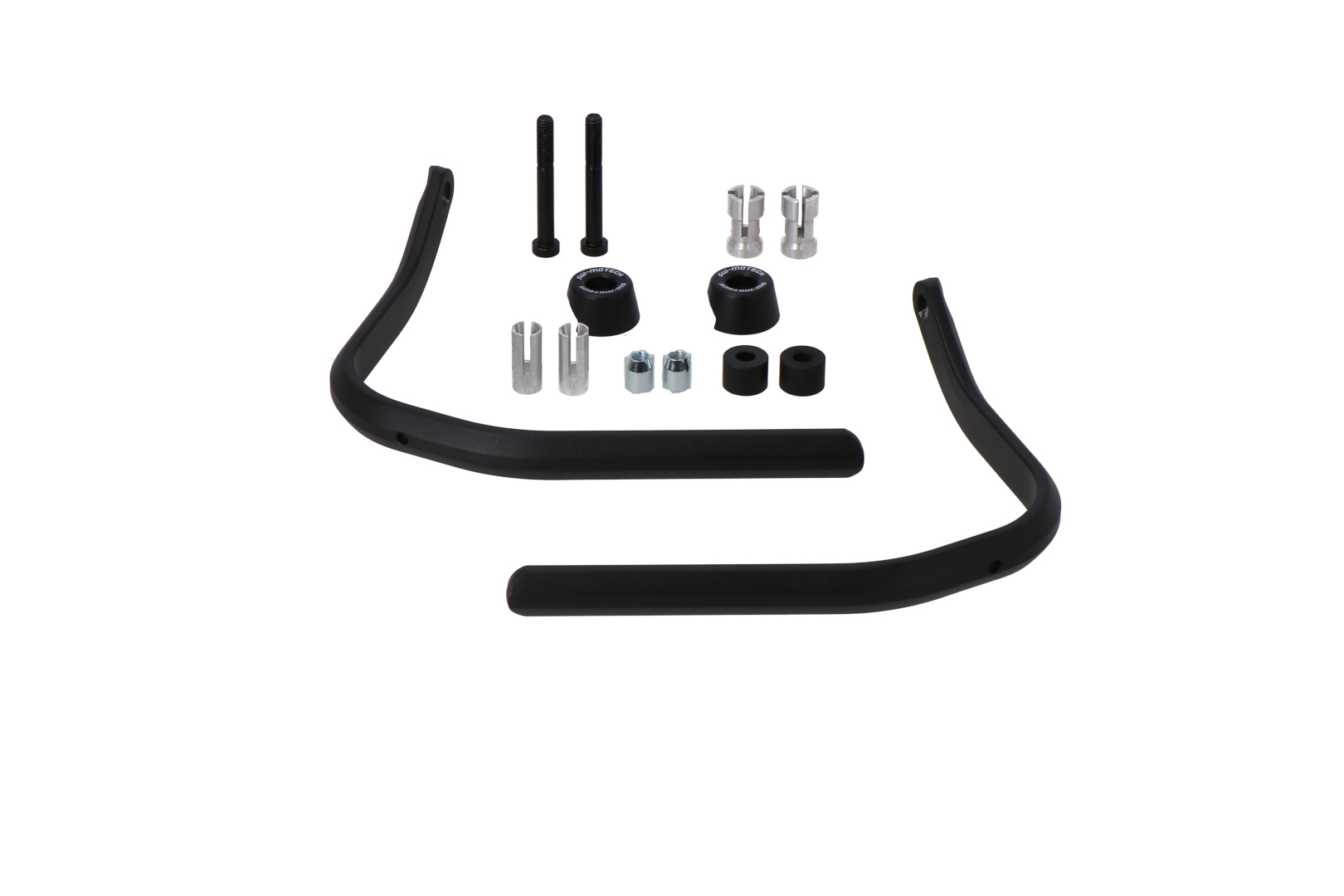 Handguard mounting kit – Black. For hollow handlebars. 22mm to 1 inch.
