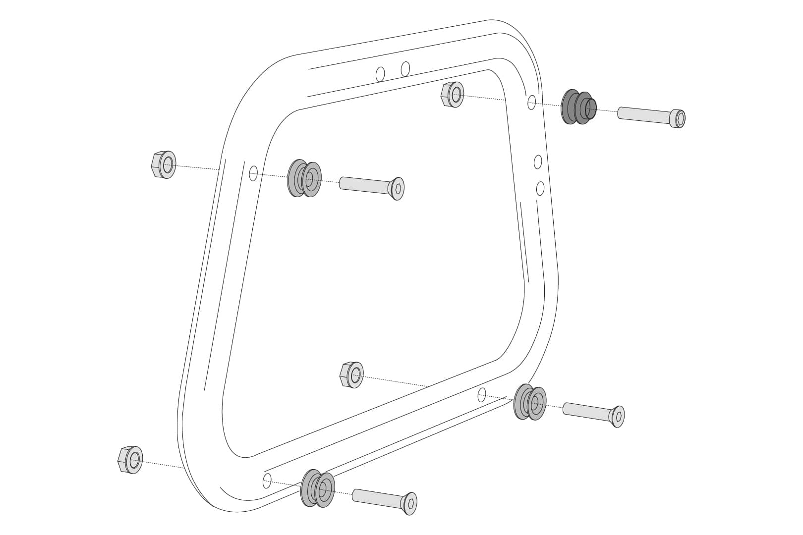 Adapter kit for EVO carrier – 2 pcs. For AERO ABS side cases.