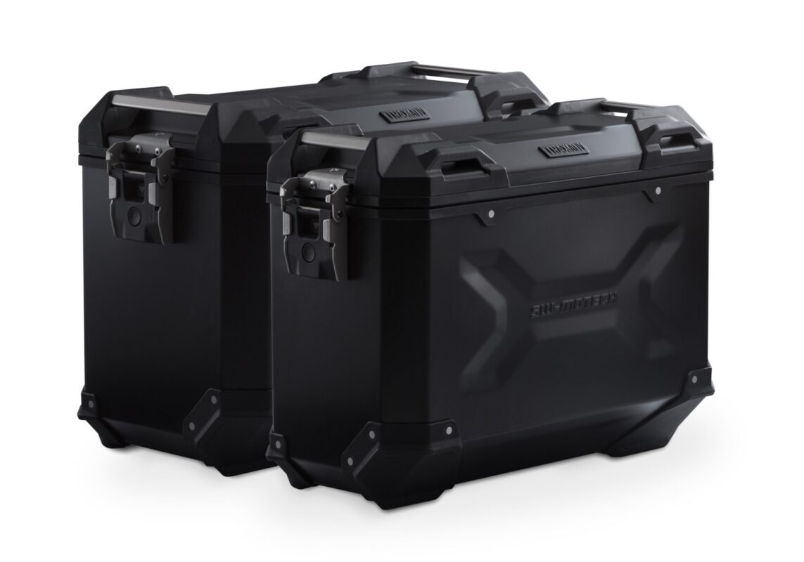 TRAX ADV aluminum case system US model – Black. 45/37L. Ducati DesertX (22-) / Rally (23-).