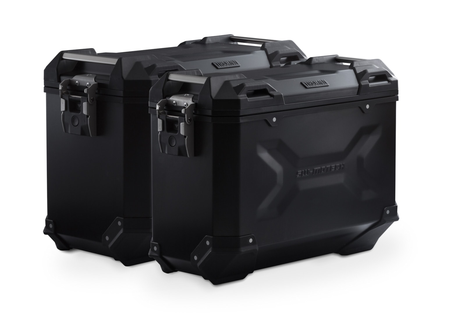 TRAX ADV aluminum case system US model – Black. 45/37L. Ducati DesertX (22-) / Rally (23-).