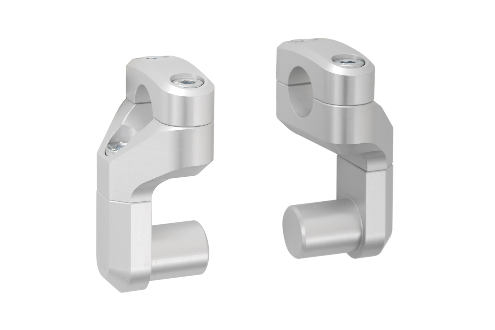 Vario bar back for Ø 28 mm handlebar – Up/back variable. Silver.
