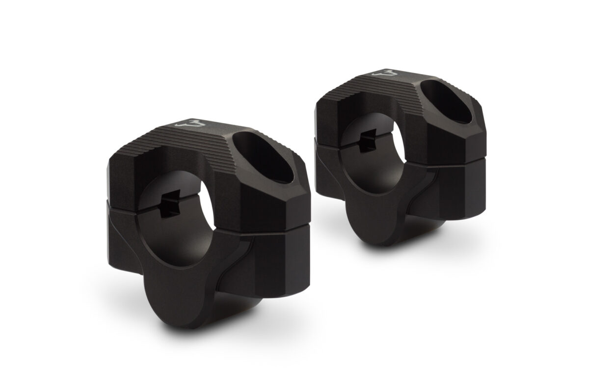 Bar riser for Ø 28 mm handlebar – H=20 mm. Black. Milled.
