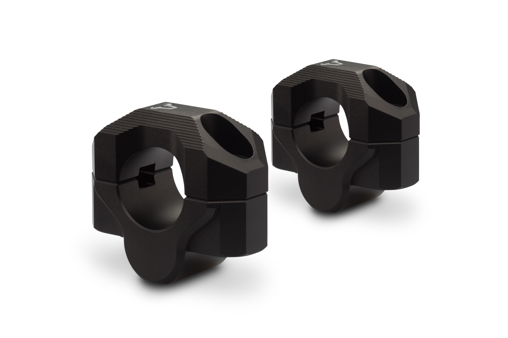 Bar riser for Ø 28 mm handlebar – H=20 mm. Black. Milled.
