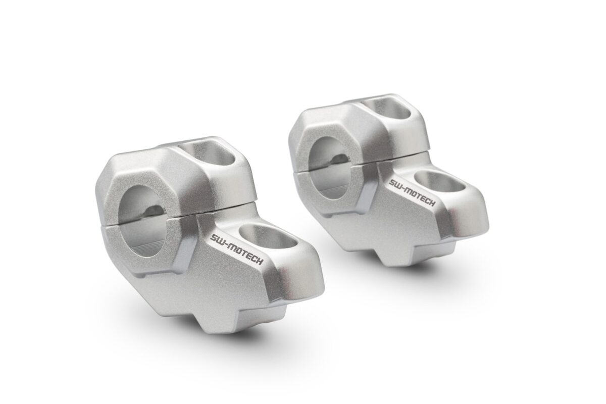 Bar back for Ø 22 mm handlebar – H=30 mm. Back 21 mm. Silver.