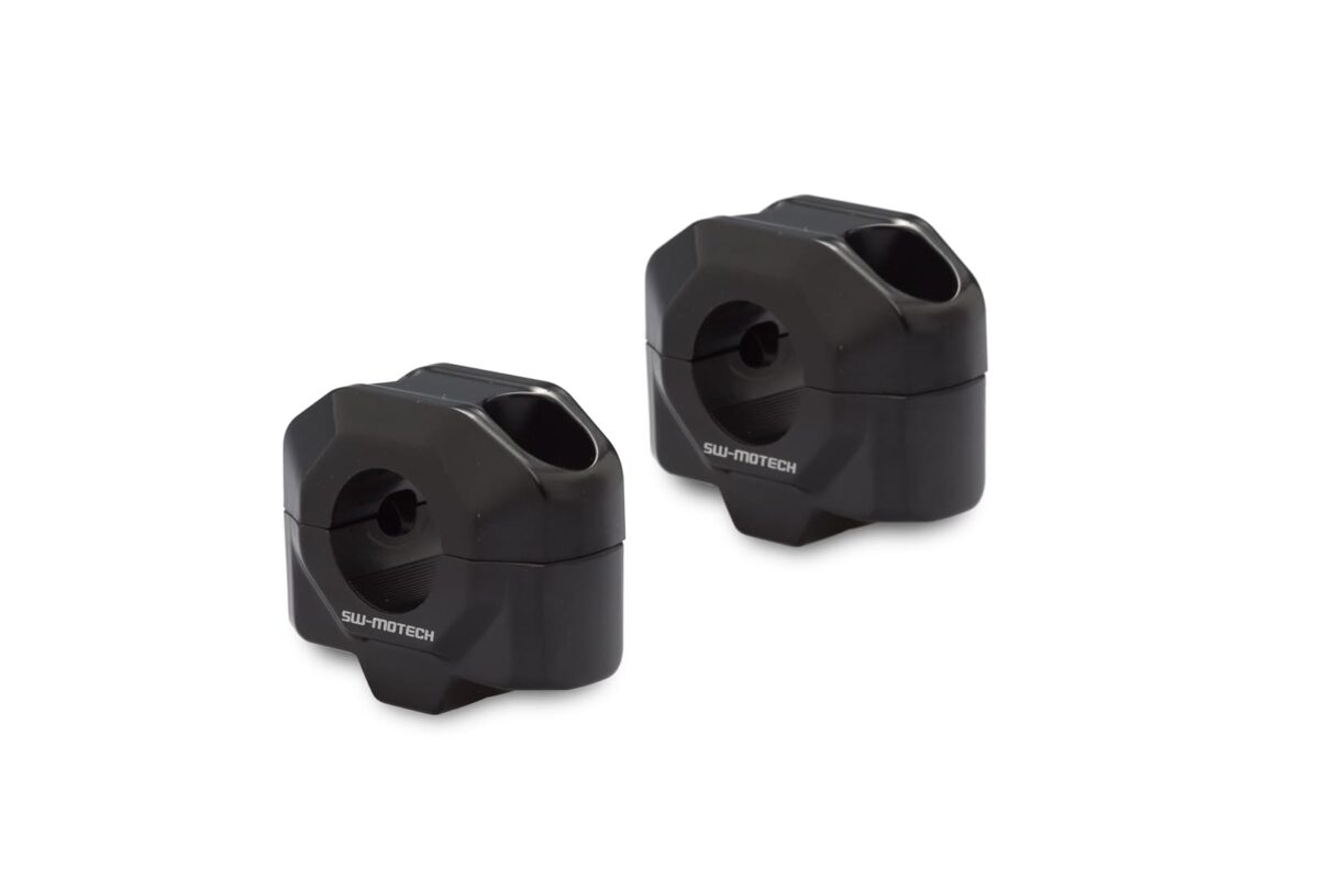 Bar riser for Ø 22 mm handlebar – H=20 mm. Black.