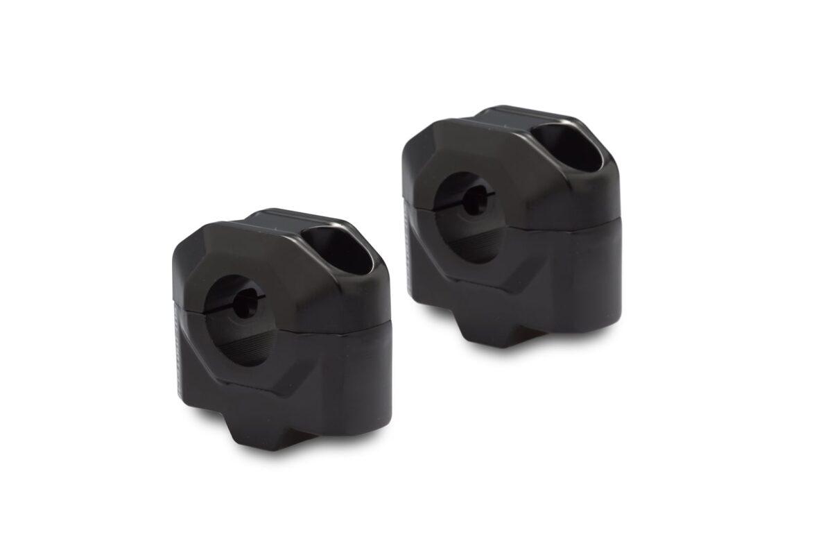 Bar riser for Ø 22 mm handlebar – H=25 mm. Black.