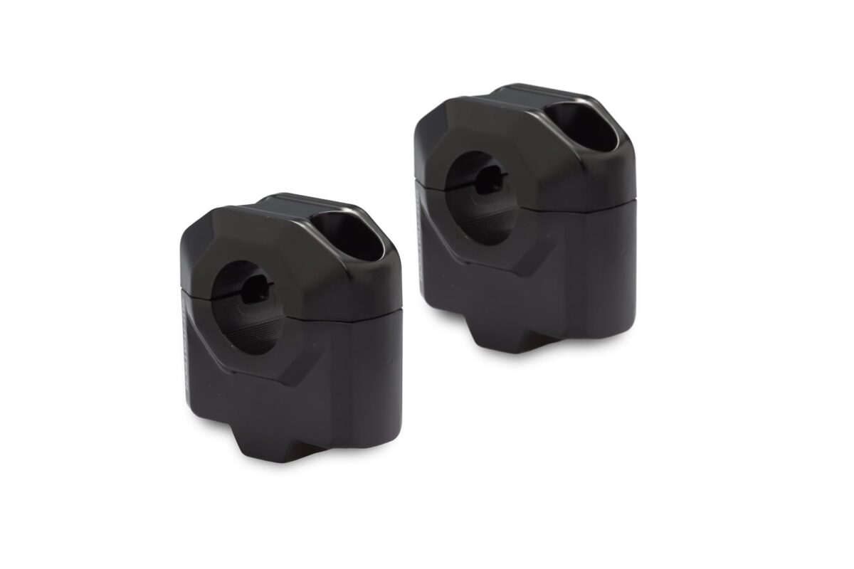 Bar riser for Ø 22 mm handlebar – H=30 mm. Black.