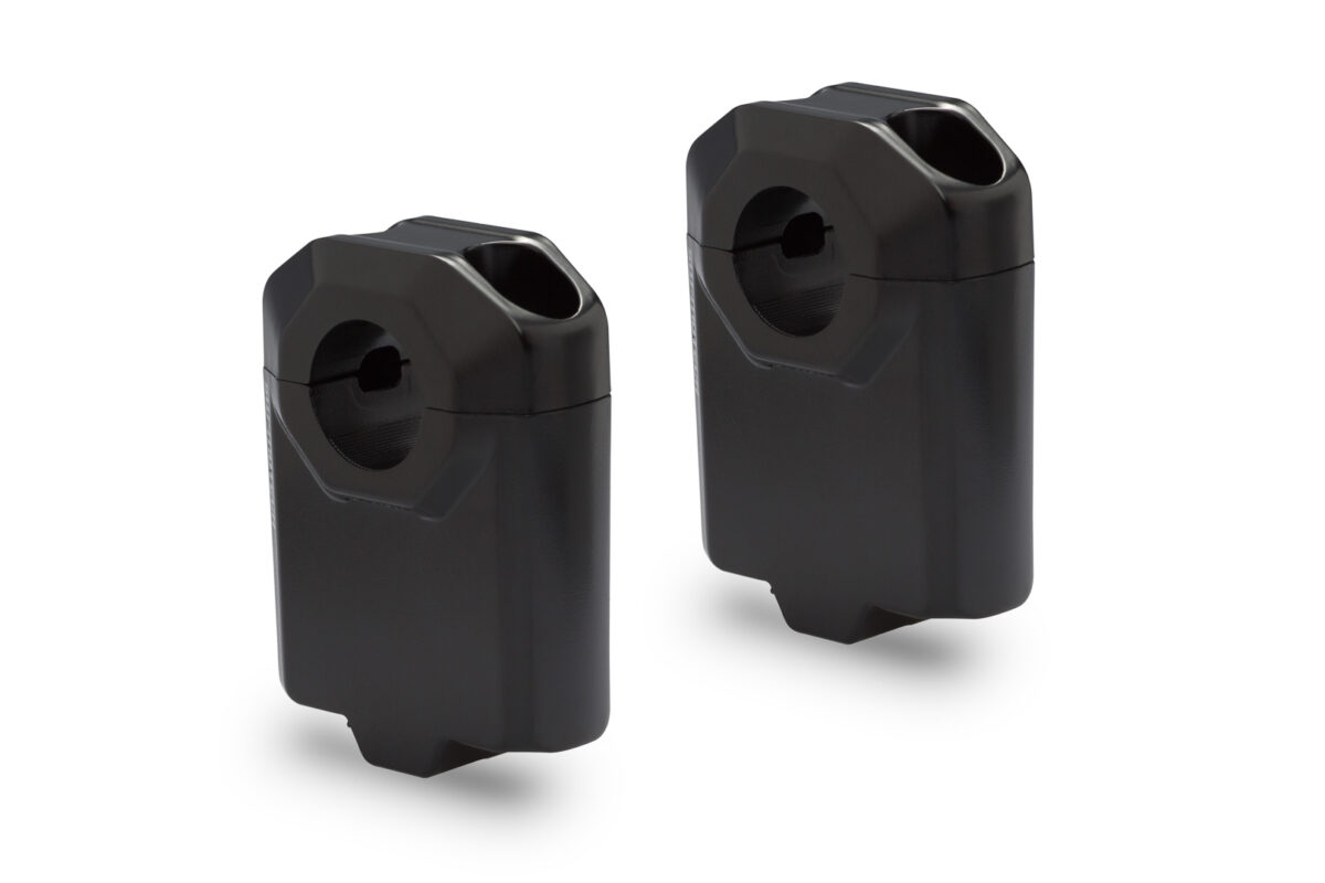 Bar riser for Ø 22 mm handlebar – H=50 mm. Black.