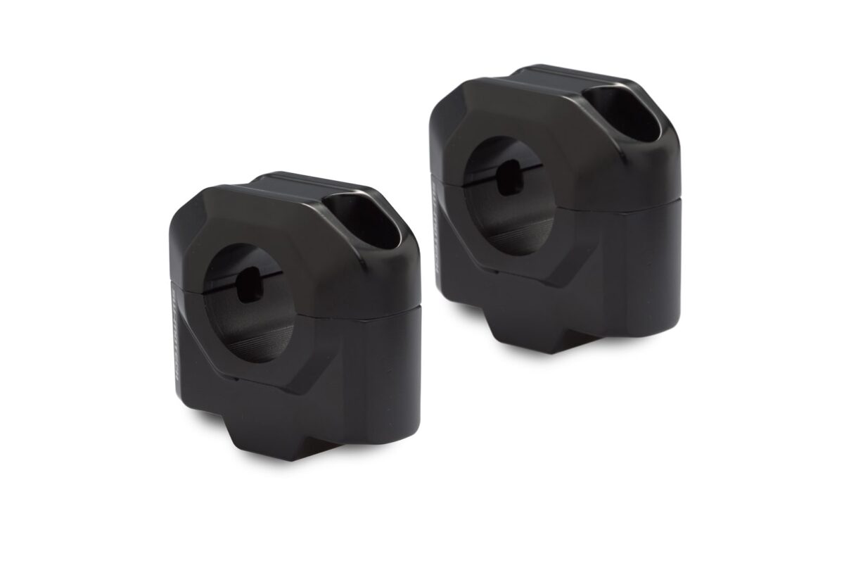 Bar riser for Ø 28 mm handlebar – H=30 mm. Black.