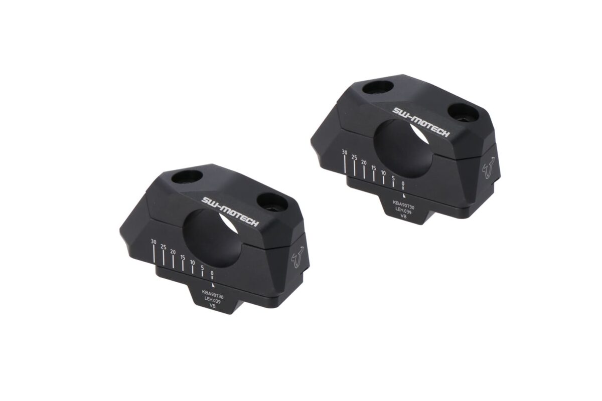 Bar back variable for Ø28 handlebars – H=28mm. Back 5/10/15/20/25/30 mm. Black.