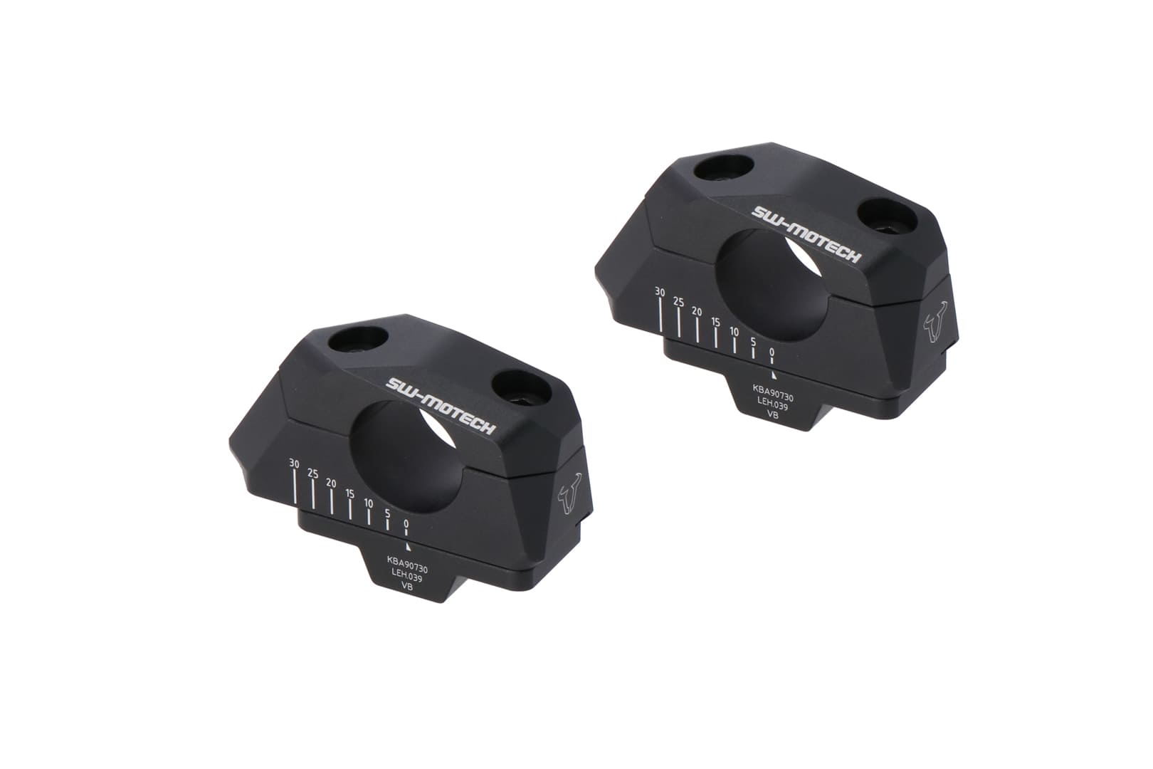 Bar back variable for Ø28 handlebars – H=28mm. Back 5/10/15/20/25/30 mm. Black.