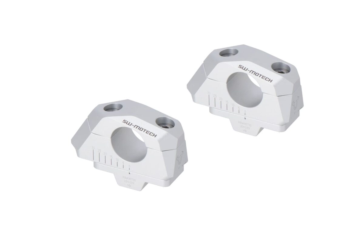Bar back variable for Ø28 handlebars – H=28mm. Back 5/10/15/20/25/30 mm. Silver.