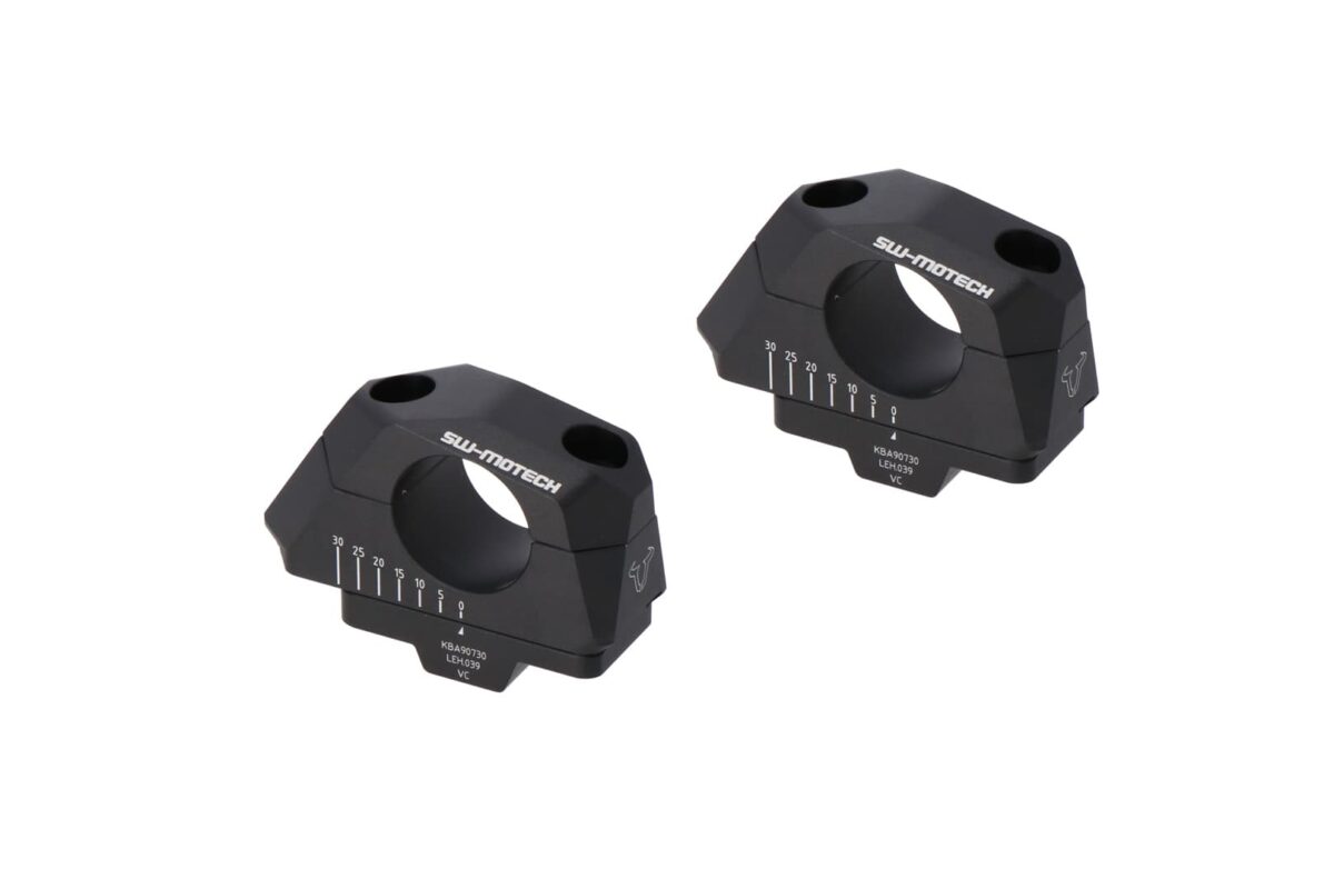Bar back variable for Ø32 handlebars – H=32mm. Back 5/10/15/20/25/30 mm. Black.