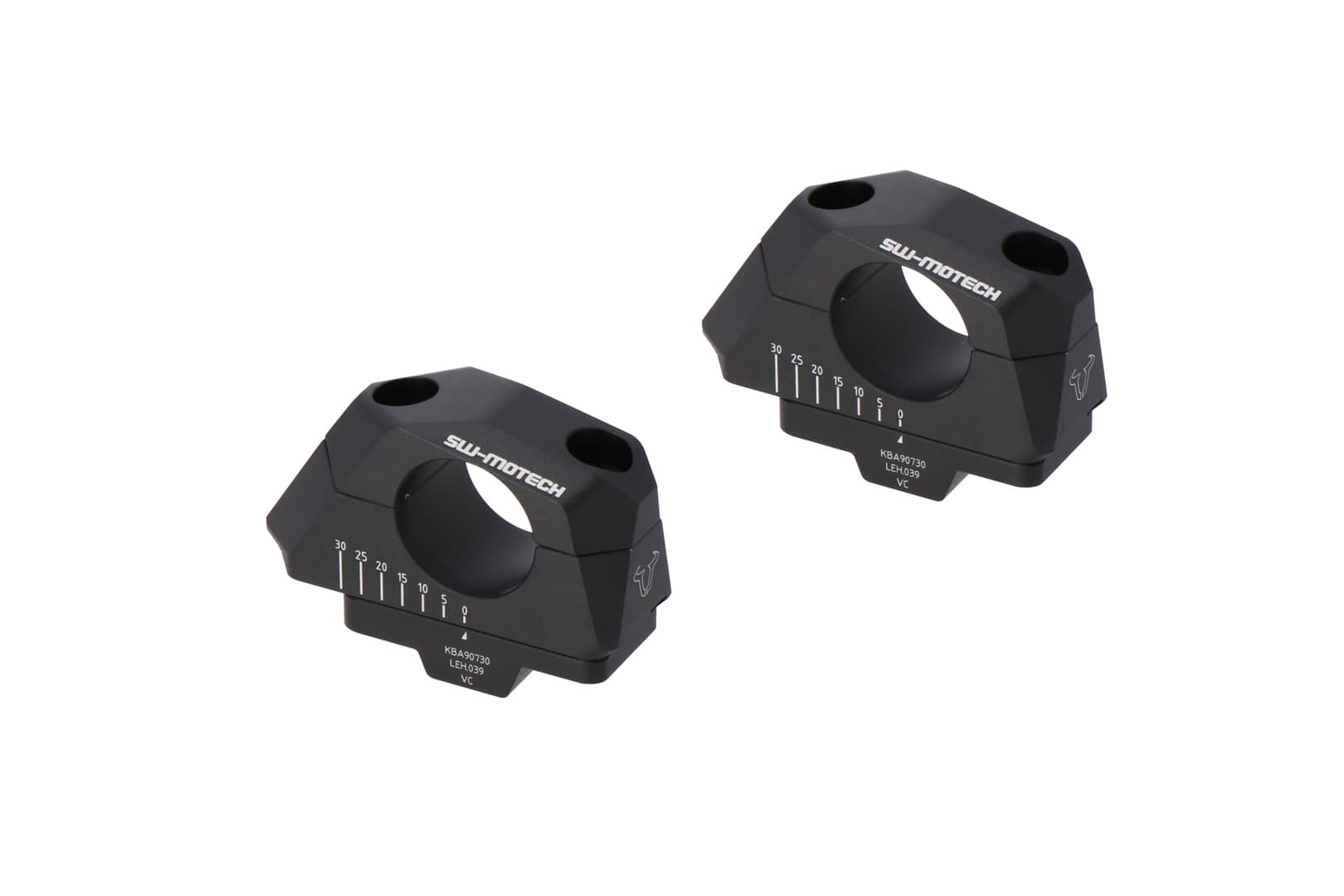 Bar back variable for Ø32 handlebars – H=32mm. Back 5/10/15/20/25/30 mm. Black.