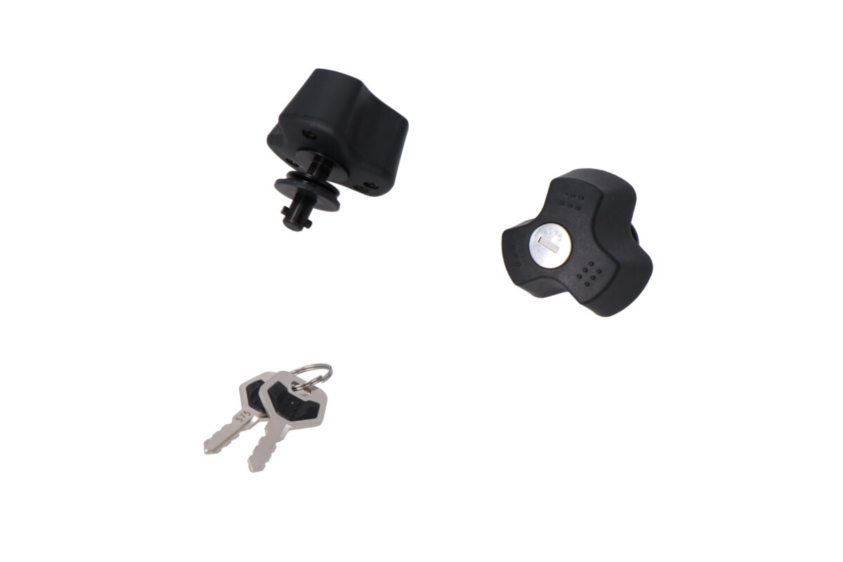 Anti-theft protection for EVO carrier – QUICK-LOCK function. 2 matching locks, 2 keys.