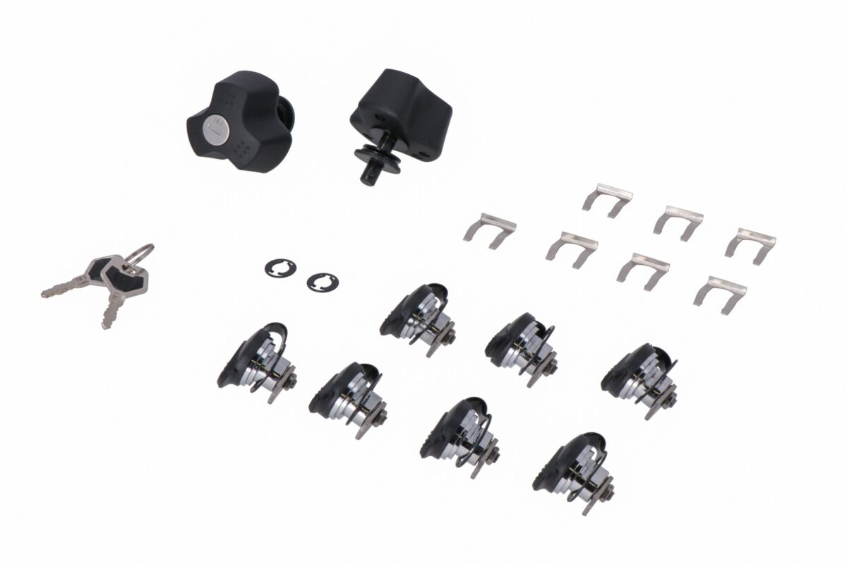 TRAX lock set with anti-theft protection PRO – 9 matching locks, 2 keys. Anti-theft protection.