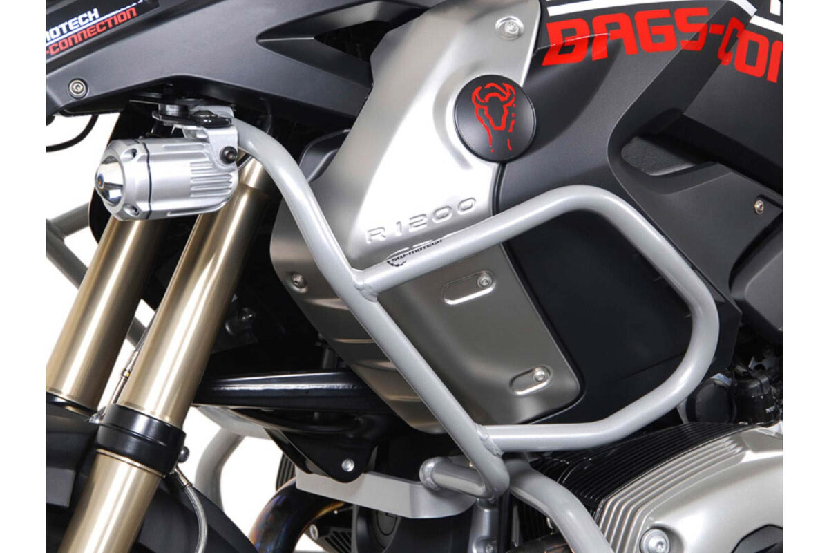 Upper crash bar – Silver. BMW R1200GS (08-12).With cras bar only.