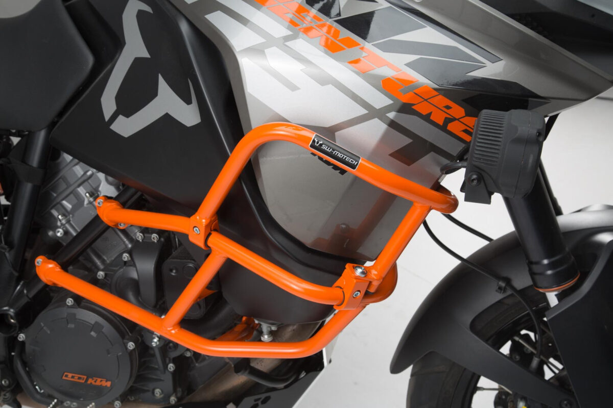 Upper crash bar for orig. KTM crash bar – Orange. 1290 SAdv R / S (16-), 1090 Adv (16-).