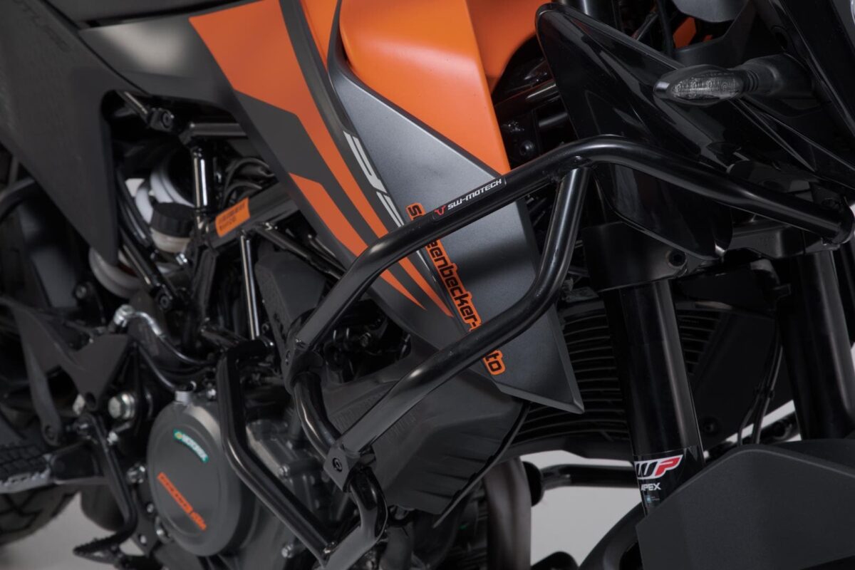 Upper crash bar for orig. KTM crash bar – Black. KTM 390 Adv (19-).