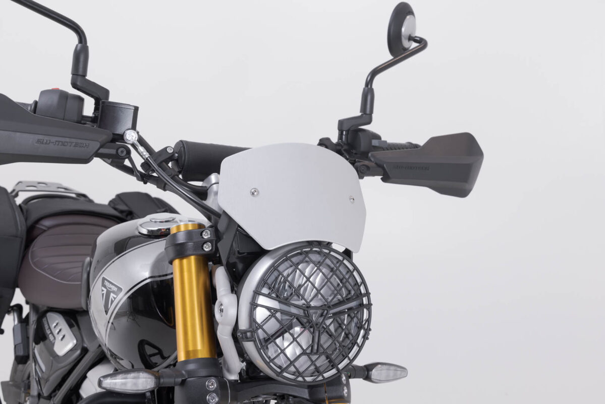 Windscreen – Silver. Triumph Scrambler 400 X (23-).