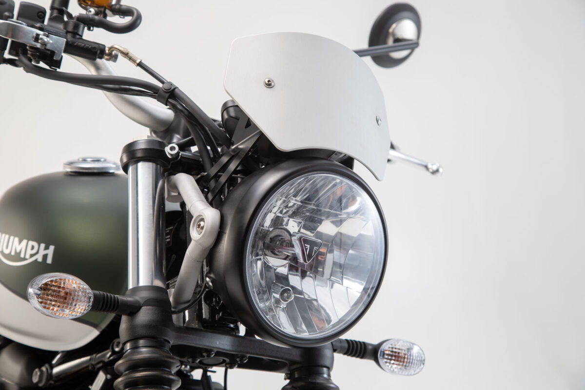 Windscreen – Silver. Triumph Street Scrambler 900 (16-).