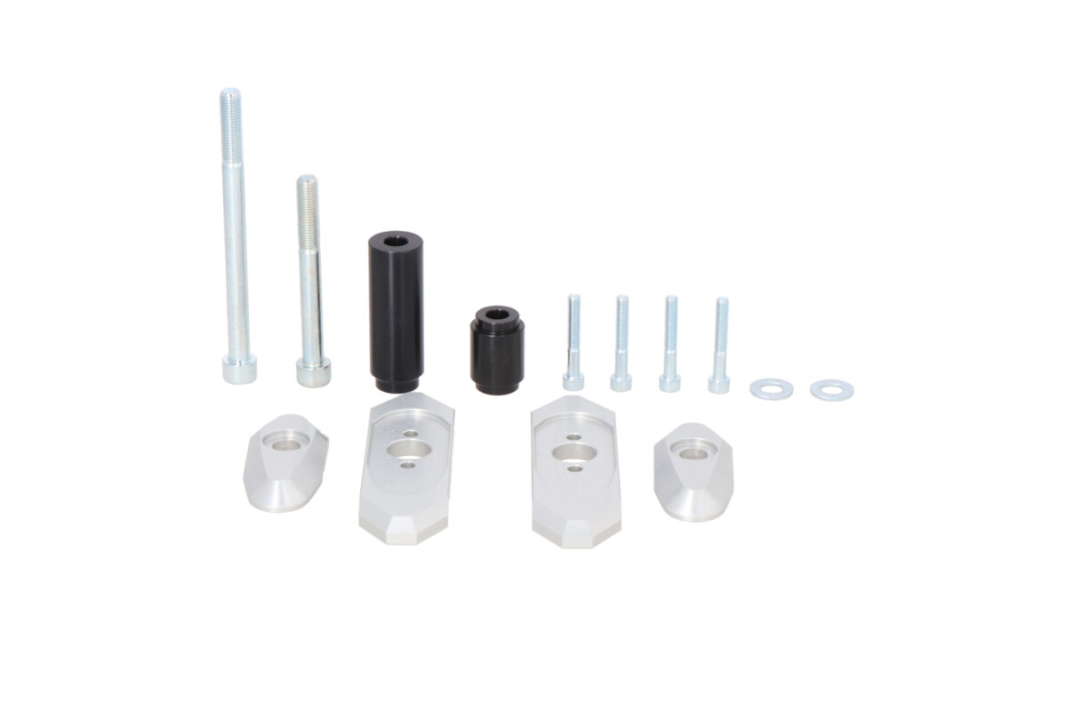 Mounting kit for frame slider – Black. Yamaha Tracer 9 / GT (20-) / GT+ (22-).
