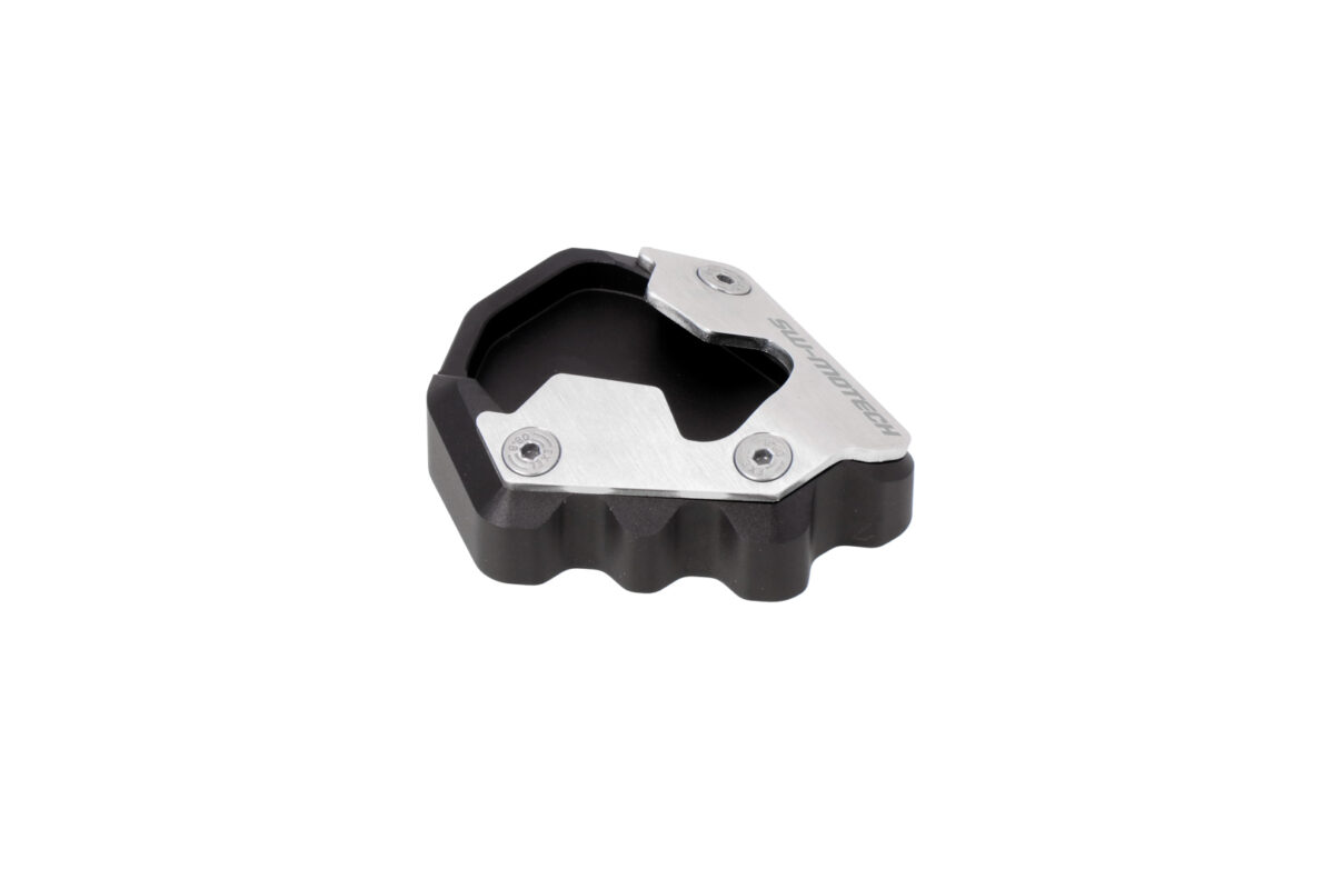 Extension for side stand foot – Black/Silver. Moto Guzzi Stelvio (23-).