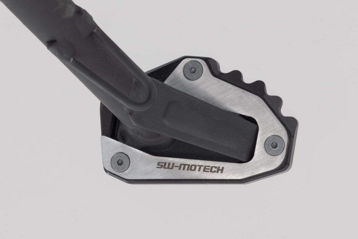 Extension for side stand foot – Black/Silver. Ducati models.