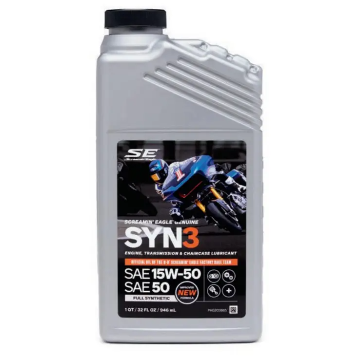 Screamin Eagle Syn3 Motorcycle Oil 15W50 / SAE50 Full Synthetic 1 Liter