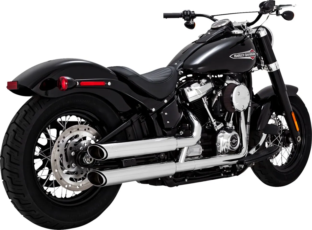 Vance & Hines MUFFLER TWIN SLASH 3″ SLIP-ONS – SFTL 18-24 – CHROME 18011521
